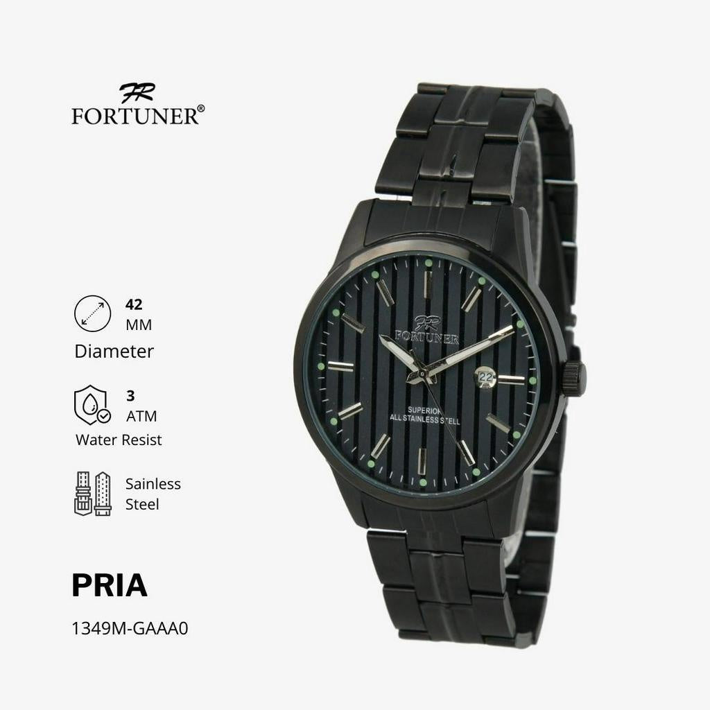 Fortuner Jam Tangan Pria Analog Water Resist Superior All Stainless Thackery