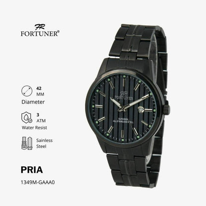 Fortuner Jam Tangan Pria Analog Water Resist Superior All Stainless Thackery