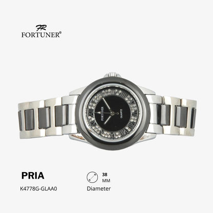 Fortuner Jam Tangan Klasik Pria Analog Gold Silver Water Resistant Romawi Rantai Halbert