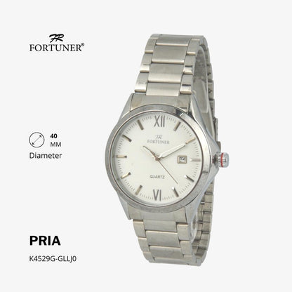 Fortuner Jam Tangan Fashion Pria Analog Water Resistant Rantai Stainless Harden