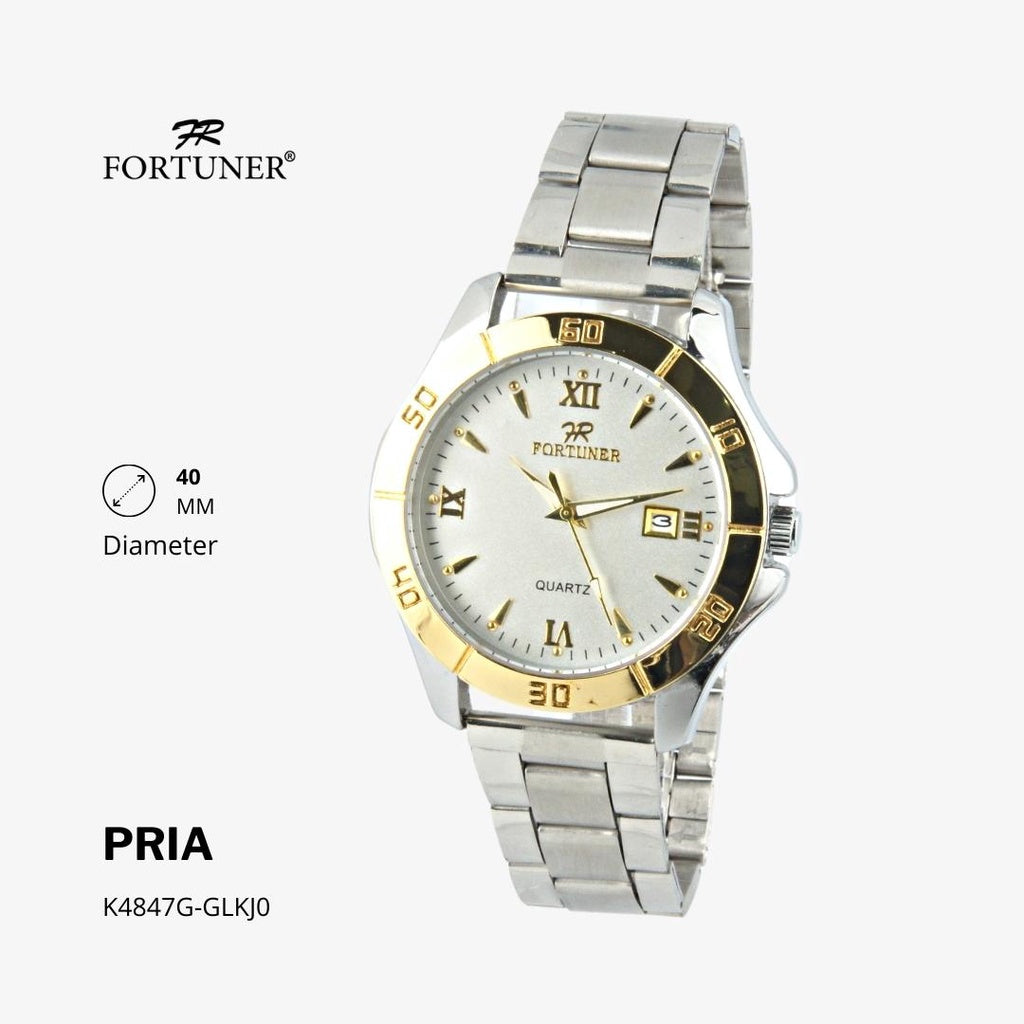 Fortuner Jam Tangan Fashion Analog Pria Water Resistant Rantai Hansel