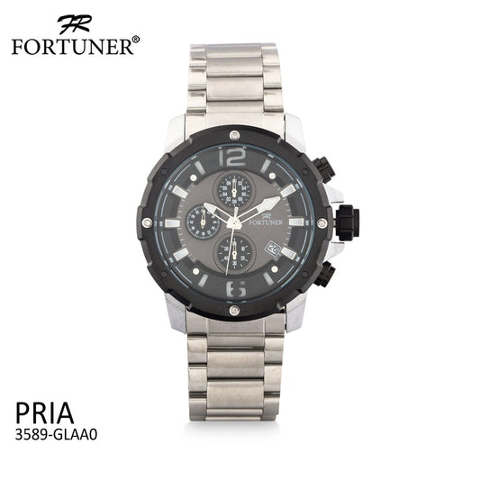 Fortuner Jam Tangan Analog Pria Chrono Water Resistant Arvon