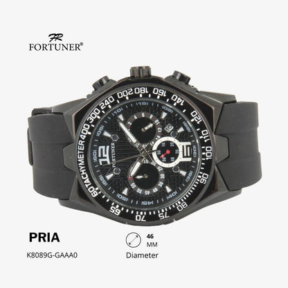 Fortuner Jam Tangan Analog Pria Chrono Water Resistant Rubber Allonzo