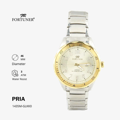 Fortuner Jam Tangan Pria Analog Water Resist Superior All Stainless Halten