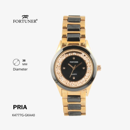 Fortuner Jam Tangan Pria Analog Gold Silver Water Resistant Harrisson