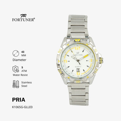 Fortuner Jam Tangan Analog Pria Water Resistant Rantai William