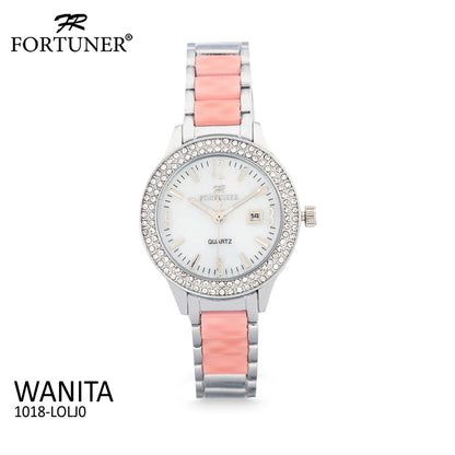 Fortuner Jam Tangan Wanita Analog Water Resistant Silver Alivia