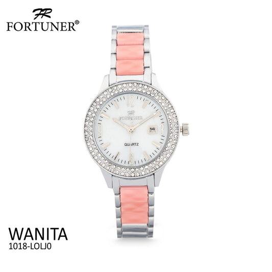 Fortuner Jam Tangan Wanita Analog Water Resistant Silver Alivia