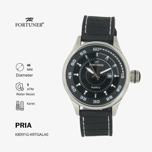 Fortuner Jam Tangan Analog Pria Water Resistant Rubber Tocoma