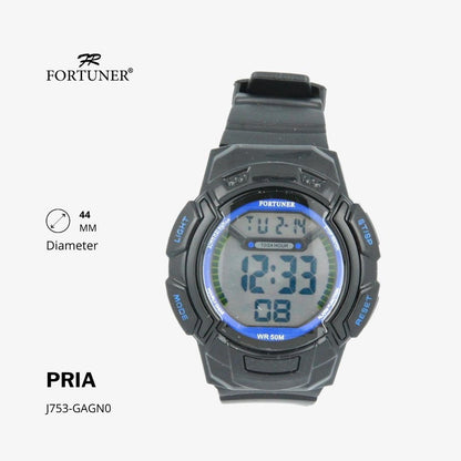 Fortuner Jam Tangan Sport Digital Pria Black Water Resistant Rubber Garrett