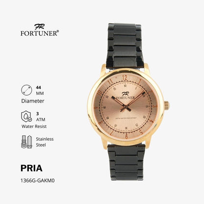 Fortuner Jam Tangan Analog Pria Water Resistant Rantai Hovan