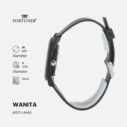 Fortuner Jam Tangan Analog Wanita Water Resistant Rubber Priscilla