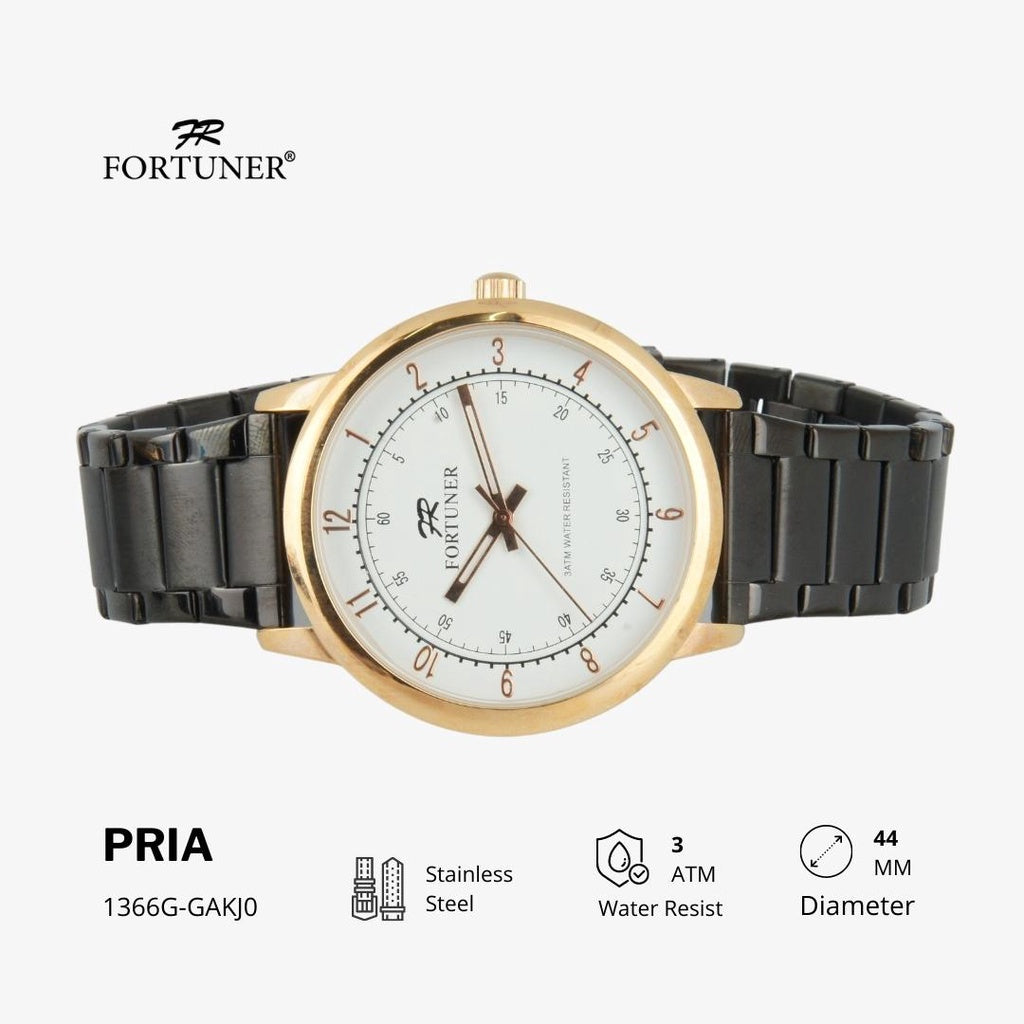 Fortuner Jam Tangan Analog Pria Water Resistant Rantai Hovan