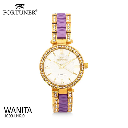 Fortuner Jam Tangan Analog Wanita Gold Water Resistant Asha