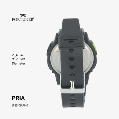 Fortuner Jam Tangan Sport Digital Pria Black Water Resistant Rubber Garrett