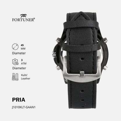 Fortuner Jam Tangan Pria Analog-Digital Water Resistant Kulit Arfon