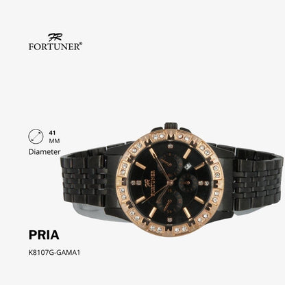 Fortuner Jam Tangan Analog Pria Water Resistant Rantai Helge