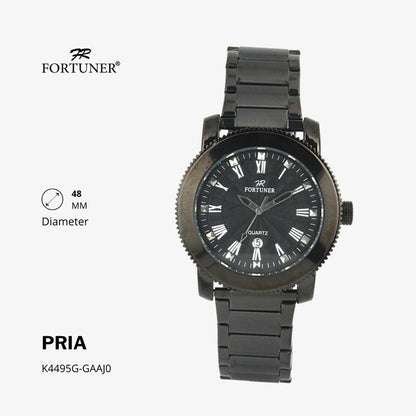 Fortuner Jam Tangan Analog Pria Water Resistant Rantai Howell