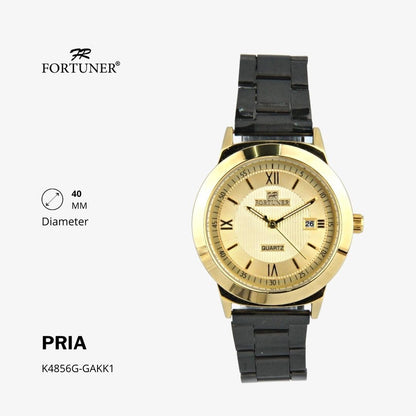 Fortuner Jam Tangan Analog Pria Water Resistant Rantai Hermie