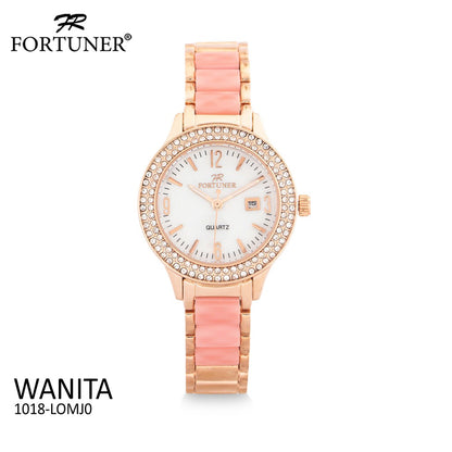 Fortuner Jam Tangan Wanita Analog Water Resistant Rosegold Alcee