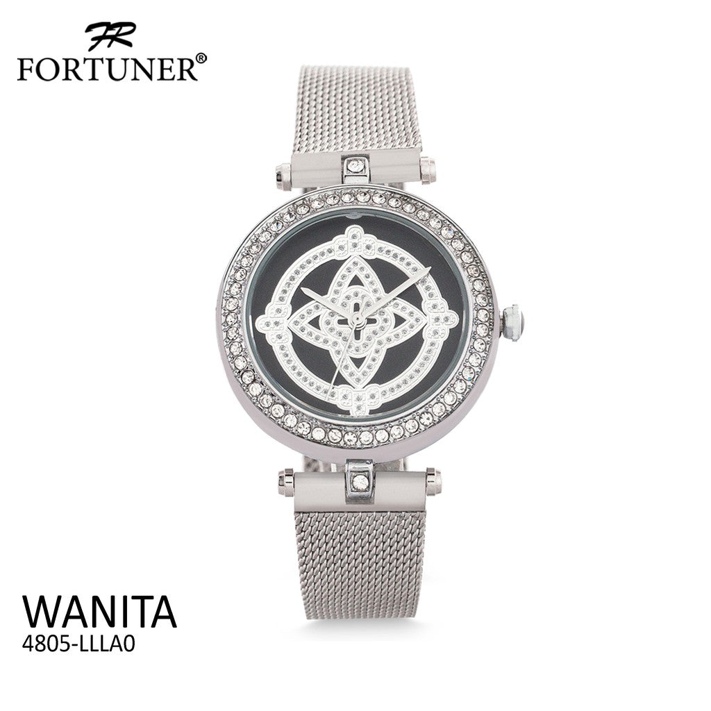 Fortuner Jam Tangan Wanita Analog Water Resistant Silver Aley