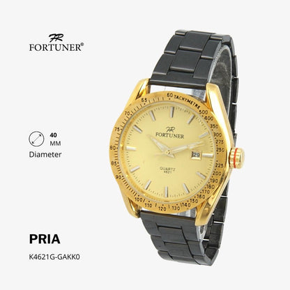 Fortuner Jam Tangan Analog Pria Classic Water Resistant Rantai Hilarion