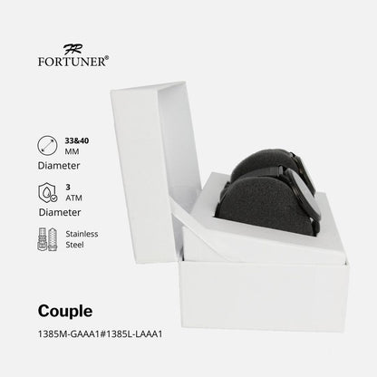 Fortuner Jam Tangan Couple Analog Water Resistant Rantai Pasir Milanese Marlowe