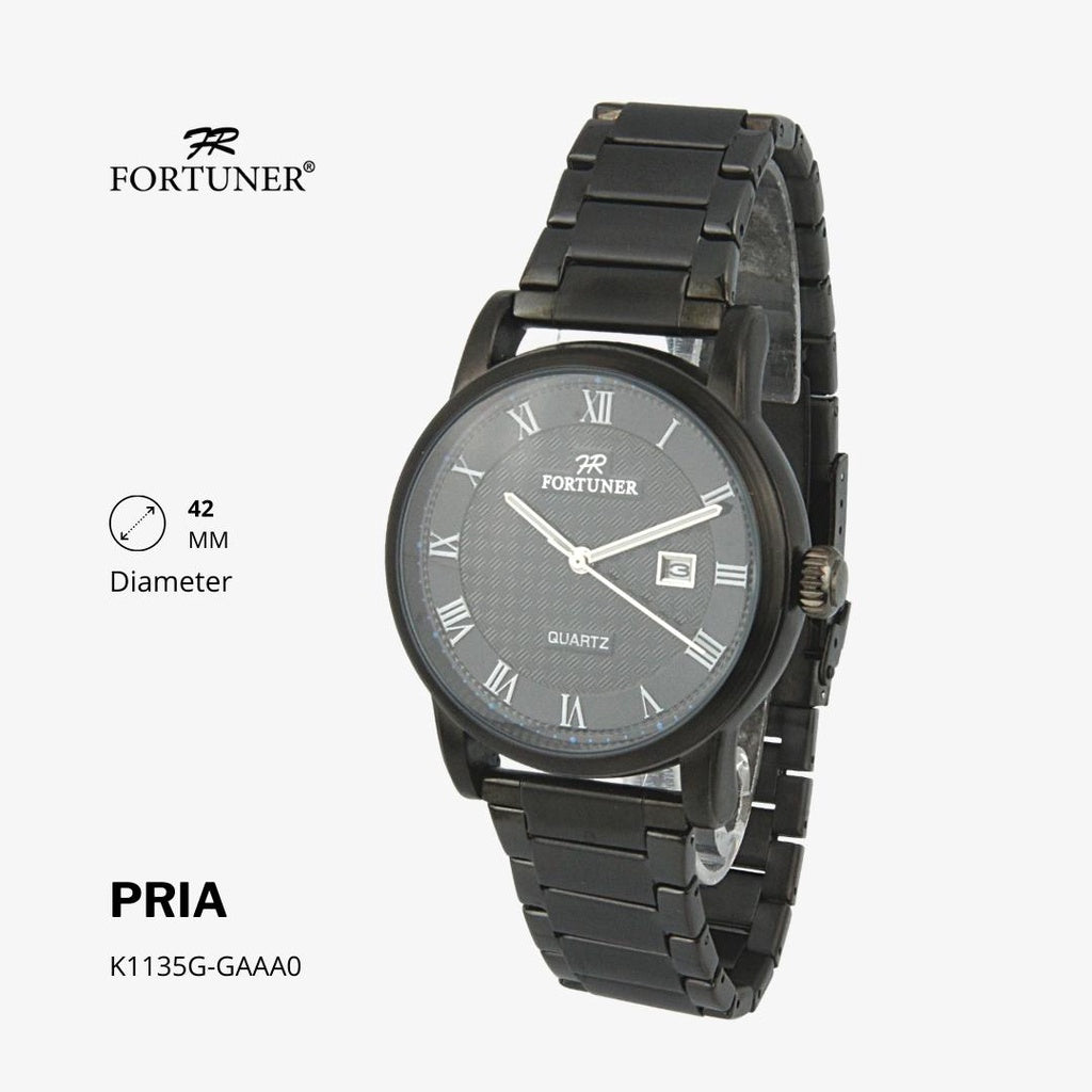 Fortuner Jam Tangan Classic Analog Pria Water Resistant Rantai Hiawatha