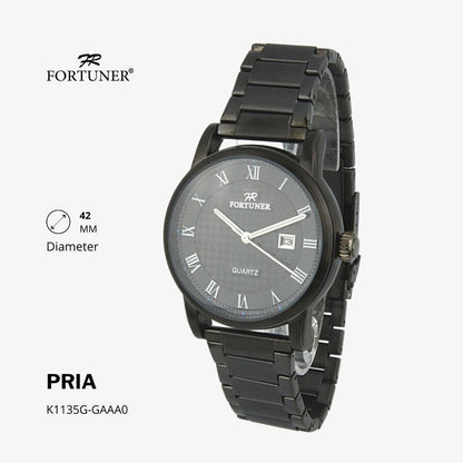 Fortuner Jam Tangan Classic Analog Pria Water Resistant Rantai Hiawatha