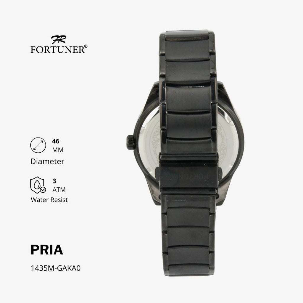 Fortuner Jam Tangan Pria Analog Water Resist Superior All Stainless Halten