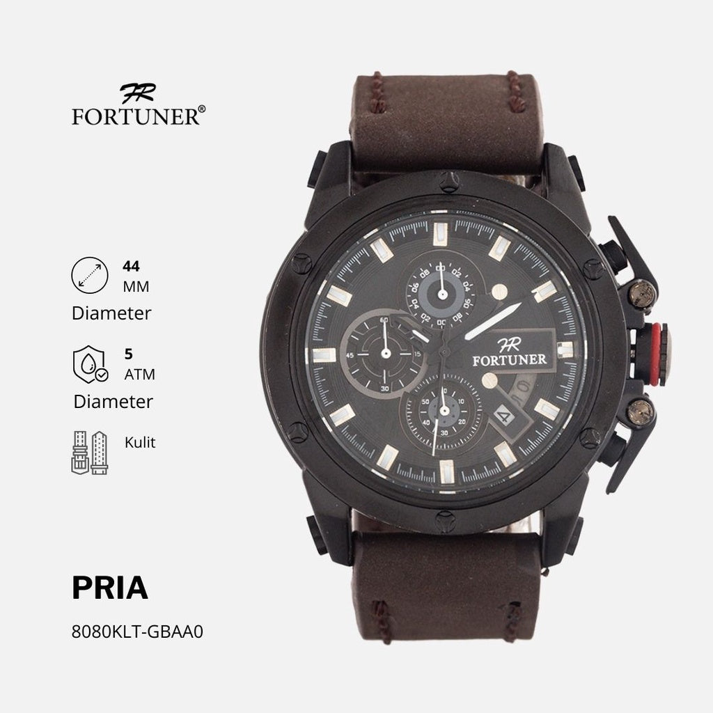 Fortuner Jam Tangan Analog Pria Chrono Water Resistant Ademar