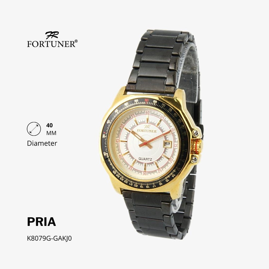 Fortuner Jam Tangan Water Resist Tahan Air Pria Analog Rantai Stainless Hamdi