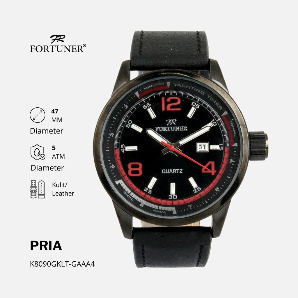 Fortuner Jam Tangan Strap Kulit Pria Original Bivian