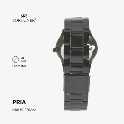 Fortuner Jam Tangan Analog Pria Water Resistant Silver Gold Hervey