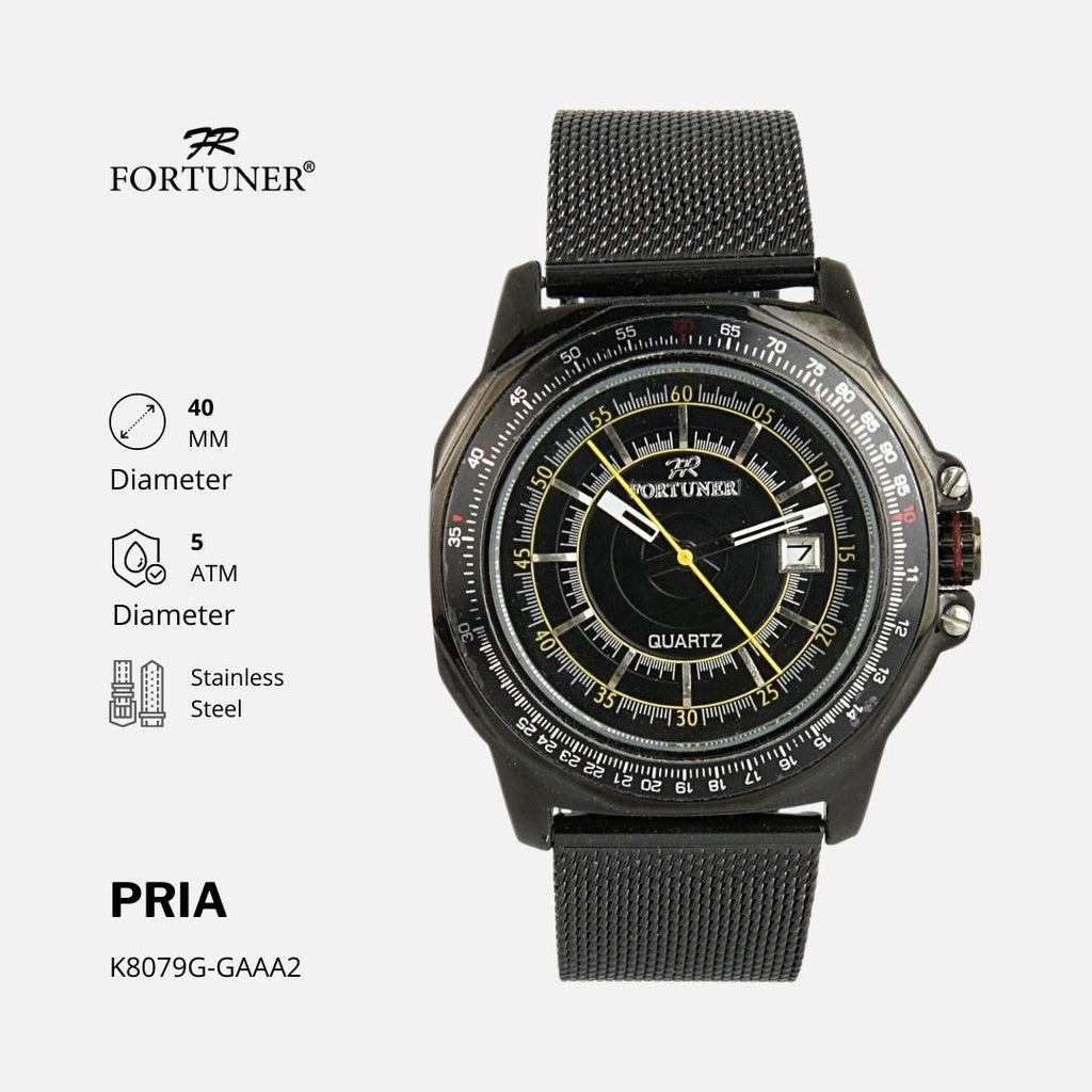 Fortuner Jam Tangan Pria Analog Water Resist Milanese Shigeki