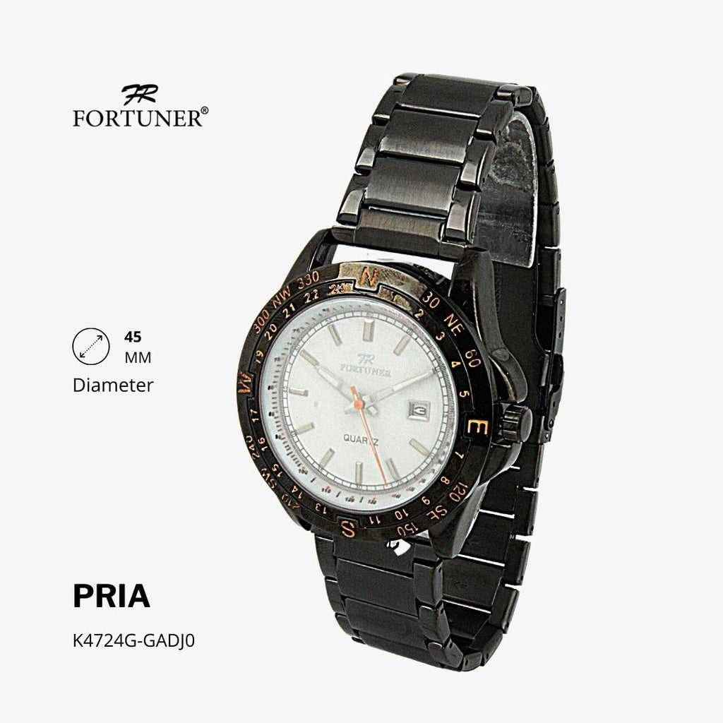 Fortuner Jam Tangan Analog Pria Water Resistant Rantai Hamid