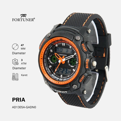 Fortuner Jam Tangan Pria Sport Digital-Analog Water Resist Rubber Ilario