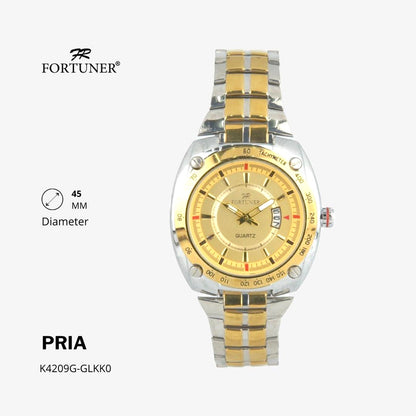 Fortuner Jam Tangan Fashion Pria Analog Water Resistant Rantai Stainless Deluxe Series Heywood