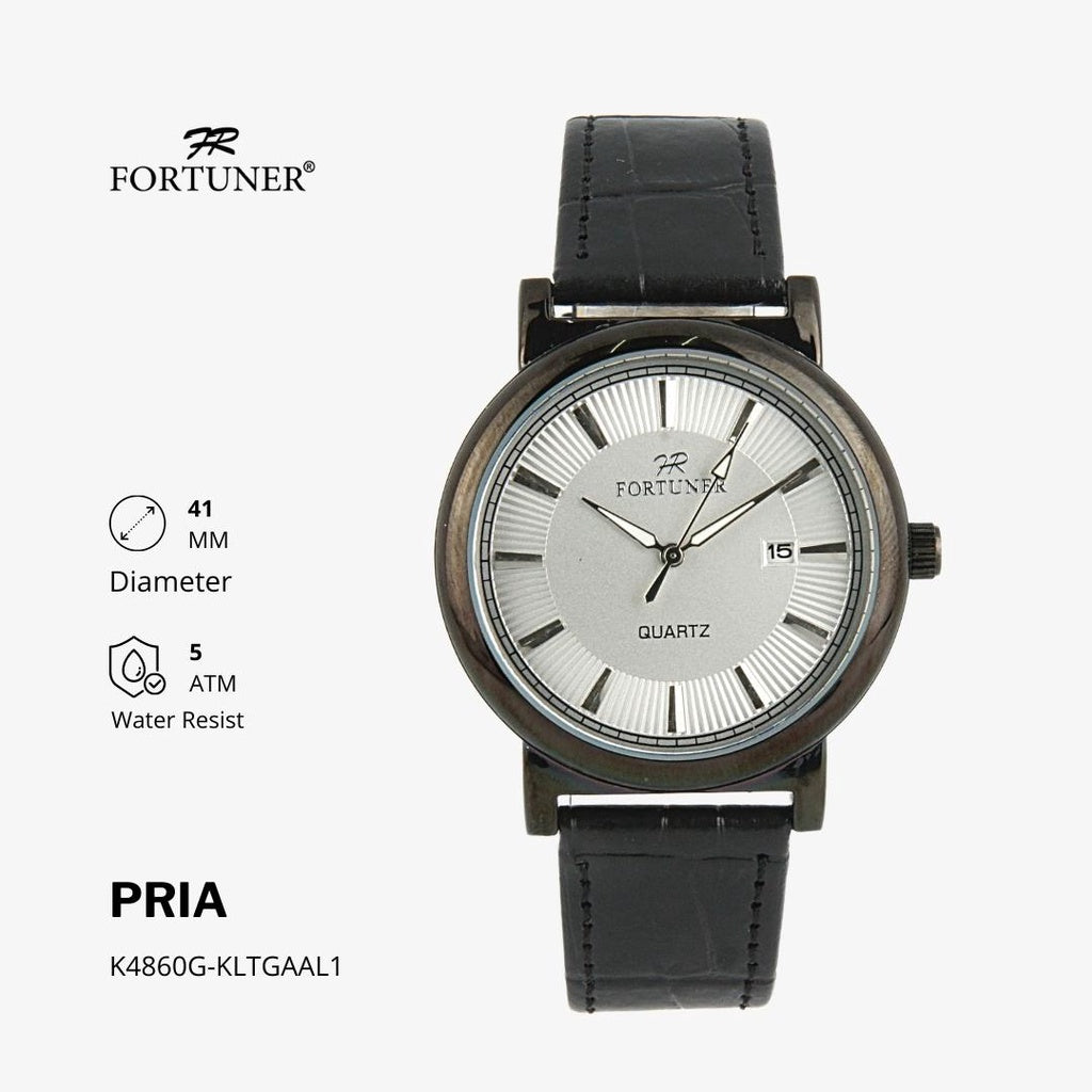 Fortuner Jam Tangan Analog Pria Kulit Water Resistant Anthony