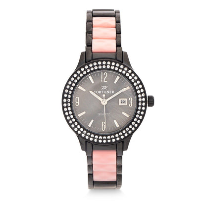 Fortuner Jam Tangan Analog Wanita Black Water Resist Carolina