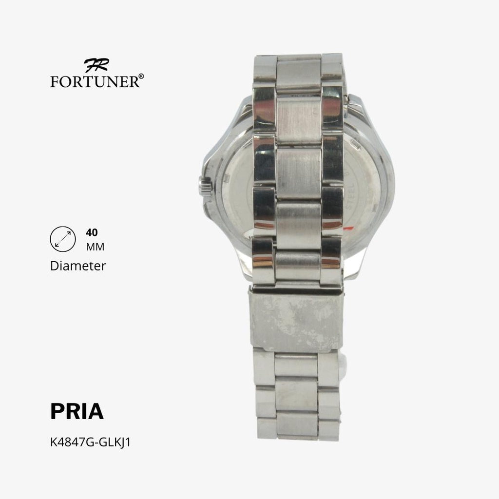 Fortuner Jam Tangan Analog Fashion Pria Water Resistant Rantai Halston