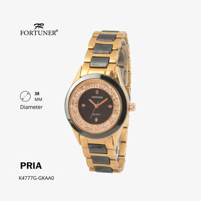 Fortuner Jam Tangan Pria Analog Gold Silver Water Resistant Harrisson