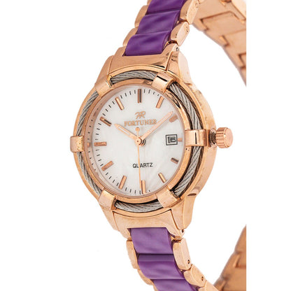 Fortuner Jam Tangan Analog Wanita RoseGold Water Resistant Aubri
