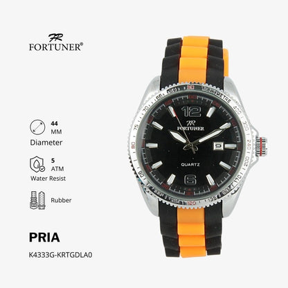 Fortuner Jam Tangan Analog Pria Water Resistant Rubber Wynstan