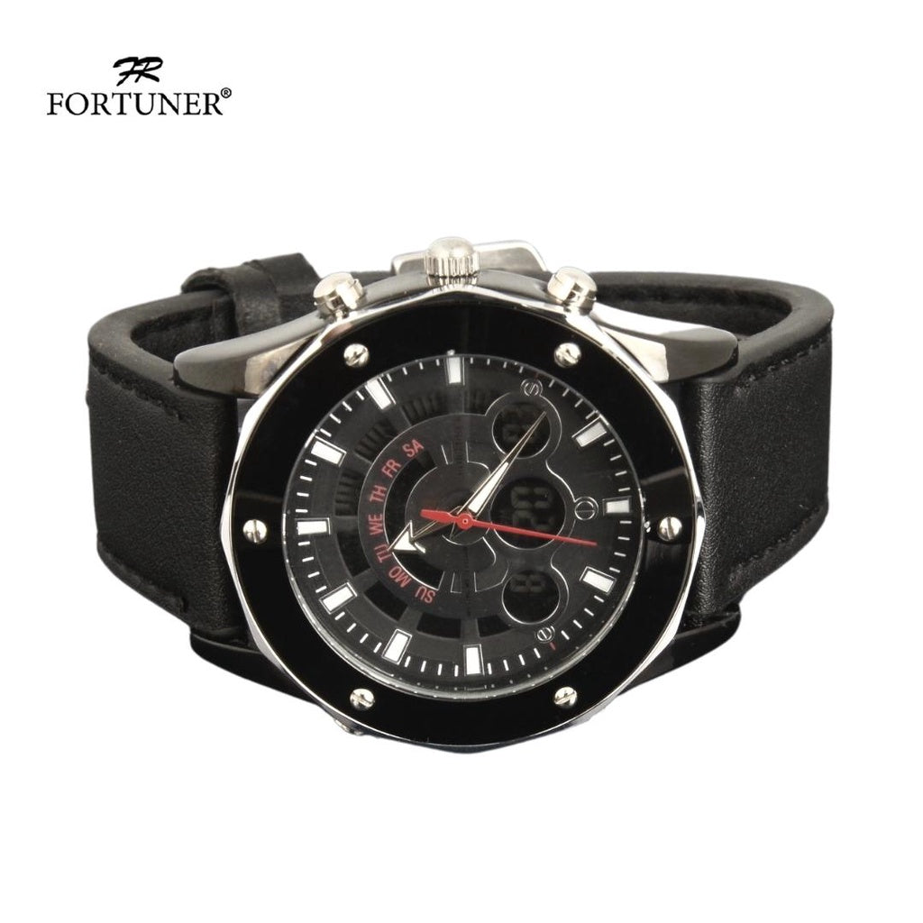 Fortuner Jam Tangan Strap Kulit Pria Original Bowen