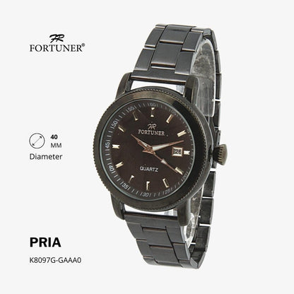 Fortuner Jam Tangan Analog Pria Water Resistant Rantai Hadriel