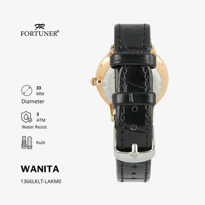 Fortuner Jam Tangan Analog Wanita Kulit Water Resistant Heleanor