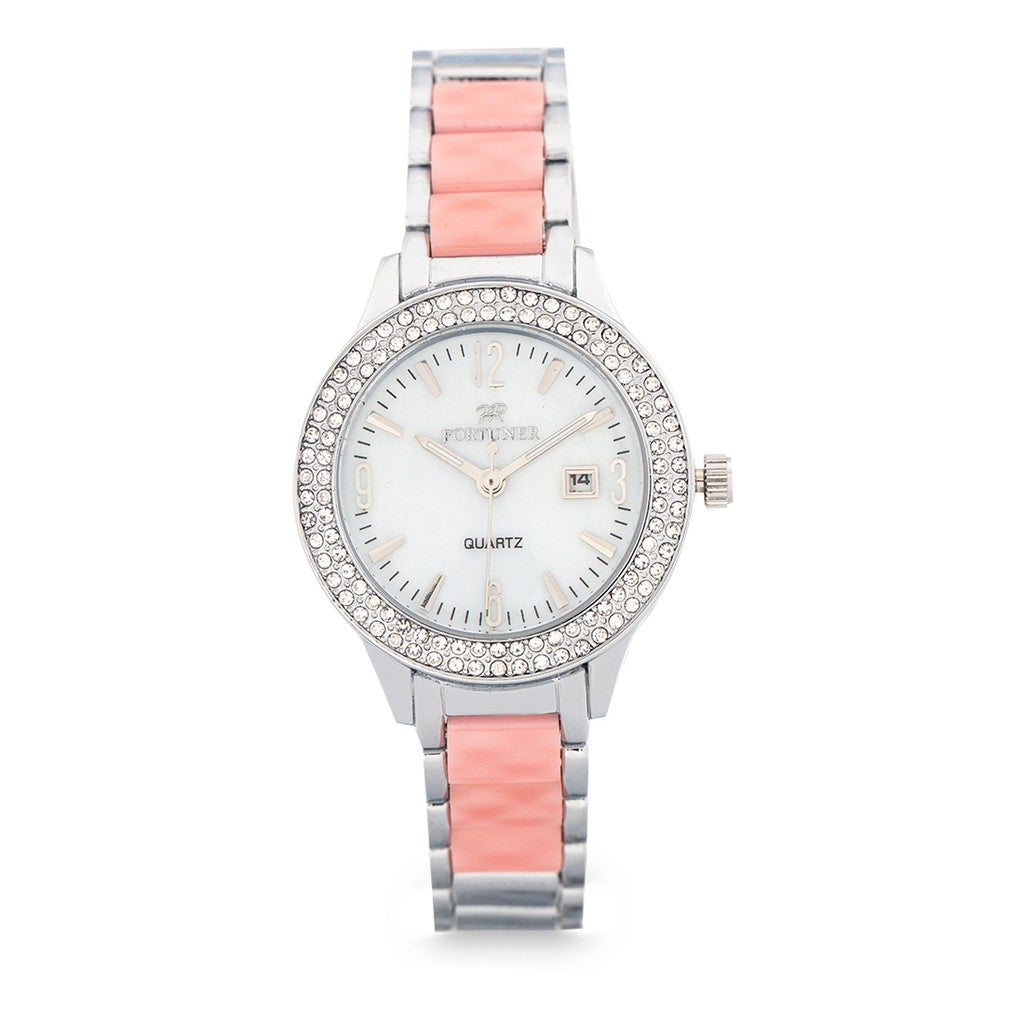 Fortuner Jam Tangan Wanita Analog Water Resistant Silver Alivia