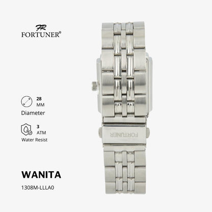 Fortuner Jam Tangan Analog Wanita Klasik Permata Water Resistant Rantai Yolane