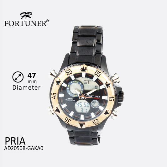 Fortuner Jam Tangan Digital Analog Pria Water Resistant Delius